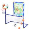 Baby Basketball Hoop, Plastic + Nylon 3 in 1 Combination Multi Mini Children Football Goal Basketball Stand for More Than 3 Years Old view 1