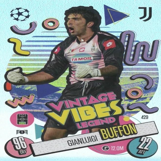 Match Attax 2024 2025 Gianluigi Buffon Vintage Vibes Legend Trading Card