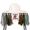 CIEQR Football Highchair Banner 1st Birthday - First Year Down High Chair Banner, Sport Theme First Birthday Decorations for Party, Anniversary, Cake Smash, Photo Props... (Cloth) view 1
