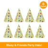 Unique Bluey Party Hats and Blowouts 8 Hats & 8 Party Blowouts with Celebrate With Me Sticker | Bluey Birthday Party Supplies for Kids view 2