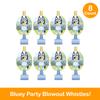 Unique Bluey Party Hats and Blowouts 8 Hats & 8 Party Blowouts with Celebrate With Me Sticker | Bluey Birthday Party Supplies for Kids view 3
