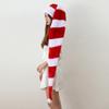 130cm Novelty Long Santa Hat Striped Christmas Hat For Party Fancy Dress Up New Year Festive Holiday Christmas Party view 4