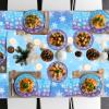 100 Pcs Frozen Plates and Napkins Sets - Snowflake Round Tableware, Disposable Winter Paper Dessert Plates and Napkins Forks for Christmas Winter Wonderland Party Supplies Table Decor, Serves 25 view 2