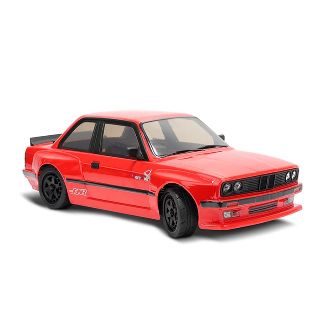 HNR Werewolf 1/10 Scale 4WD Brushless RC Race and Drift Car, 60A ESC, 3300KV Motor, 2.4G Remote, LED Lights, Racing and Drift Tires (red)