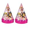 Unique Paw Patrol Girl Party Hats 16 Party Hats with Celebrate With Me Sticker | Kids Birthday Party Supplies view 1