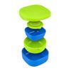 LunchBots Silicone Suction Bowl for Baby & Toddler, Stackable Nesting Bowl Set of 3 with Lid for Feeding, Portable Travel Bowls, Dishwasher Safe, 5/8/17 oz (Blue/Green) view 2