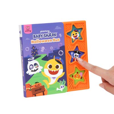 Baby Shark Halloween Bus 3 Button Sound Book, Children's Halloween Books, Interactive Learning Books for Toddlers, Learning & Education Toys, Baby Shark Seasonal Gifts for Babies & Toddlers 1-3