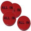 Cyber-Deals Texas Hold'em Poker 2'' All in Button(s), Double Sided Red wth Black Lettering (4pc) view 1