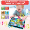 Peacurh Trilingual Learning Toy Tablet with Music & Sound, Montessori Speech Musical Therapy Toys, Gifts for Boy, Girl, Baby, Toddler, for Age 1, 2, 3 Year Old (12-18 Months) view 2