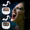 2 Pairs Realistic Retractable Vampire Fangs - Halloween Fake Teeth Accessories for Costume Cosplay, Party Favors and Decorations view 1