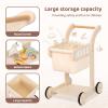 OOOK Baby Push Walker Doll Stroller, Wooden Baby Walker for Girls and Boys, Kids Shopping Cart for Toddlers, Kids Stand Learning Walker with 4 Wheels view 4