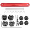 Aluminum 12mm Hex Wheel Hubs Hex Adapter & Flanged Lock Nuts & Metal Tie Bar Suspension Hinge Pins 2532 2640 view 1