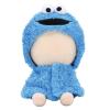 Bandai Namco NUI Sesame Street Chibi Ni Sokoroshon Poncho Cookie Monster 6677 Size: Approx. 7.3 inches (185 mm) view 2