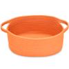 ABenkle Small Basket with Handles - Decorative Durable Rope Woven Storage Bin Shelf Storage Organizer Cube, Easter Baby Gift Basket, 12"x8"x5" view 1