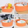 ABenkle Small Basket with Handles - Decorative Durable Rope Woven Storage Bin Shelf Storage Organizer Cube, Easter Baby Gift Basket, 12"x8"x5" view 3