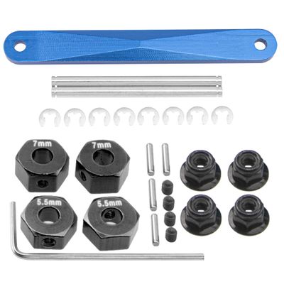 Aluminum 12mm Hex Wheel Hubs Hex Adapter & Flanged Lock Nuts & Metal Tie Bar Suspension Hinge Pins 2532 2640