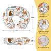 Baby Nursing Pillow Cover - Personalized Name Breastfeeding Pillow Cover with Bears Pattern, Stretchy Removable U-Shaped for New Moms, Soft Breathable Slipcover for Infant Boys Girls view 2