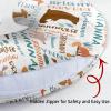 Baby Nursing Pillow Cover - Personalized Name Breastfeeding Pillow Cover with Bears Pattern, Stretchy Removable U-Shaped for New Moms, Soft Breathable Slipcover for Infant Boys Girls view 3