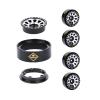 FEDCO SCX24 Wheels 1.0 Beadlock Wheels 2 MM Negative Offset with Brass Counterweight Ring for Axial SCX24 Gladiator Deadbolt C10 JLU Bronco AX24 Upgrades 1/24 RC Crawler view 1