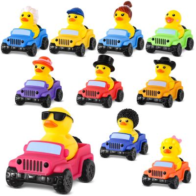 60 Pcs Rubber Ducks for Jeeps, 2.8 Inch Ducks for Jeeps, Ducks for Ducking 30 Rubber Ducks Assortment with 30 Cars, Collection Ducks for Jeeps, Birthday Valentines Class Exchange Gifts Party Favors