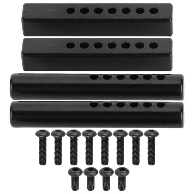 Grcfumo 4Pcs 1/10 RC Bumper Mount Post, Square and Round Iron Front Bumper Mounts, Bumper Mount Holder for Replacement