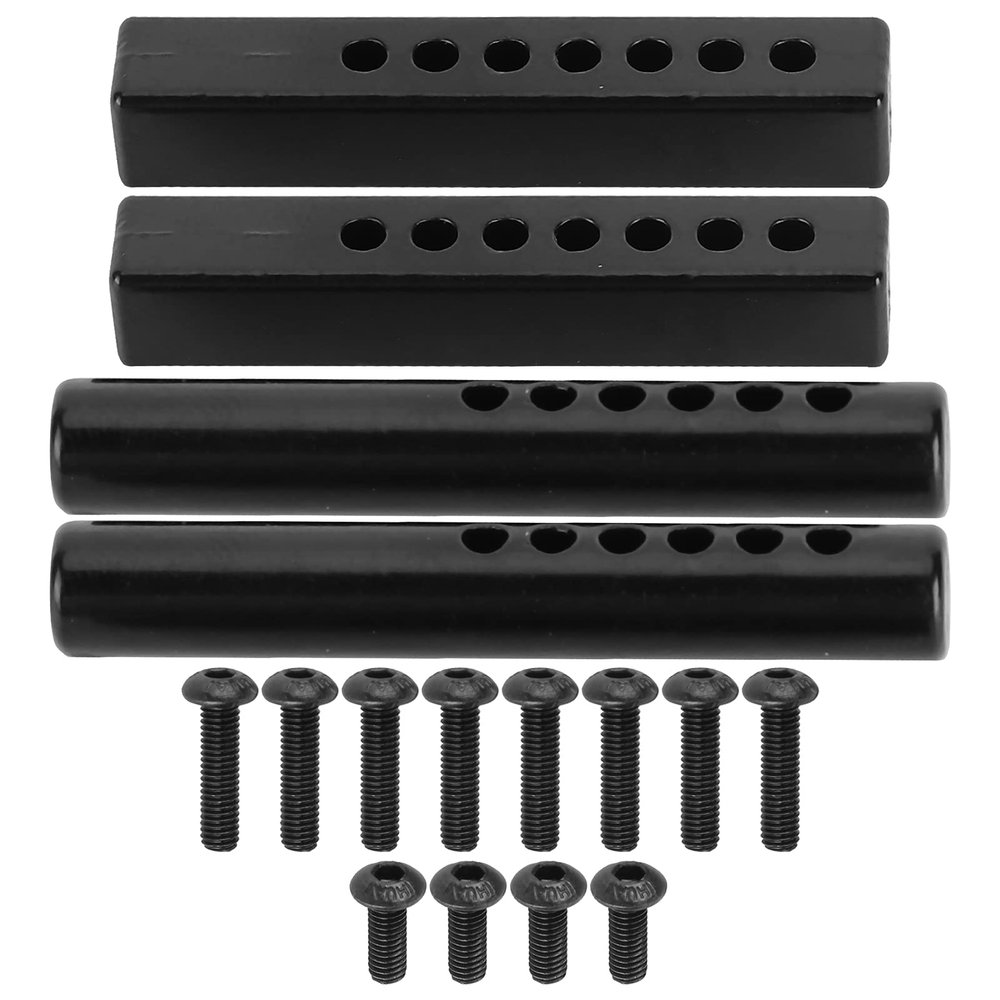 Grcfumo 4Pcs 1/10 RC Bumper Mount Post, Square and Round Iron Front Bumper Mounts, Bumper Mount Holder for Replacement