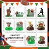 10pcs Football Table Centerpieces for First Birthday Party Decorations Football Theme Tabletop Honeycomb Centerpieces for Boy One Birthday Table Decors First Year Down Sports Gameday Party Supplies view 2
