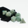 Pure Natural Gemstone Crystal Dice, Made of High-Tech Natural Stone. A Tandard Set of 7PCS Dice is Used for The DND D&D RPG MTG Tabletop Game (Aventurine) view 3