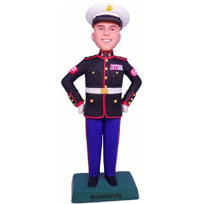 Custom Bobbleheads, Personalized Figures, Handmade Personalized Sculpture, Marine Corps Figurine for Private Collectibles, Gift for Men