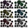 IvyFieldDice 6 Sets Complete Polyhedral Dice Set D3-D100 (15 pcs) for TRPG Tabletop Games (Black) view 1