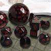 IvyFieldDice 6 Sets Complete Polyhedral Dice Set D3-D100 (15 pcs) for TRPG Tabletop Games (Black) view 4