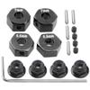 Aluminum 12mm Hex Wheel Hubs Hex Adapter & Flanged Lock Nuts & Aluminum Alloy Rear Shock Tower Mounts Replacement 3638 view 2