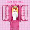 Viscogrip Carrying Case Compatible with Little Tikes Story Dream Machine Books Starter Set, Kids Toys Protective Bag with Handle and Shoulder Strap for Storytime, Little Character Collection(Pink) view 2