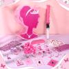 Spakon 113 Pcs Pink Piata Pink Birthday Party Supplies Piata Set 16 Mini Notebook 16 Pencil 16 Keychain 16 Silicone Bracelet 16 Hair Band 16 Sticker 16 Stamp Party Supplies Gifts view 4