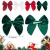 JTYKUYR 4 Pcs Christmas Fable Hair Bows Velvet Plaid Bow Hair Clips Hair Accessories for Little Girls and Moms (4 Pack Christmas Fable Bow) view 3