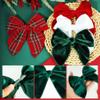 JTYKUYR 4 Pcs Christmas Fable Hair Bows Velvet Plaid Bow Hair Clips Hair Accessories for Little Girls and Moms (4 Pack Christmas Fable Bow) view 4