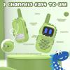 Holiky Green Walkie Talkies for Kids with Dinosaurs Silicone Sleeve, Toys for 3-6 Year Old Boys Girls, Kids Walkie Talkies Decent Range 2 Channels 2 Way RadioToy Gifts for 5-8 Year Old Boys Girls view 2