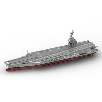 GoAssemb Nuclear-Powered US. Navy Aircraft Carrier Building Blocks, 1:300 Scale MOC-192566 Military-Themed Assembly Kits, Perfect for Present, 6361 Pieces