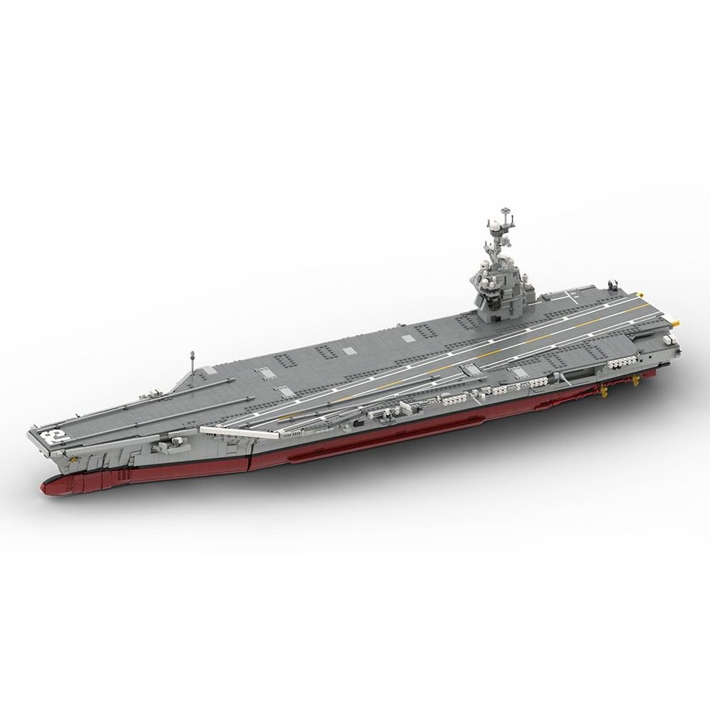 GoAssemb Nuclear-Powered US. Navy Aircraft Carrier Building Blocks, 1:300 Scale MOC-192566 Military-Themed Assembly Kits, Perfect for Present, 6361 Pieces