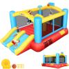 Bounce House, 12.6FTx9FT Inflatable Bounce Castle with Blower for Kids, Blow Up Jumping Bouncer with Double Slide, Obstacles, Trampoline Indoor/Outdoor Bouncy House, Jump House for Family Backyard view 1