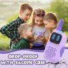 Holiky Purple Walkie Talkies with Silicone Cover, Toys for 3-4 Year Old Girls Boys, Kids Walkie Talkies 1000FT Range 2 Way RadioToy Christmas Birthday Gifts for 6-10 Year Old Girls Boys view 3