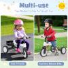 BABY JOY Toddler Tricycle, 2-in-1 Kids Tricycle Auxiliary Balance Bike with Carbon Steel Frame, Detachable Pedals & Removable Storage Basket, Toddler Trikes for 2-4 Year Old Baby Boy Girl view 2