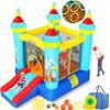 AKEYDIY Bounce House for Kids Toddlers Girls/Boys Gifts, Inflatables Funny Animals Bounce House for Kids 3-6 Bouncy Castle with Blower, Jump House with Slide, Pitching Game Indoor, Backyard view 1