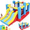 Big Bounce House for Kids 8-12 Girls/Boys Gifts, 15ft Ball Game Inflatables Bouncy House with Double Slide 3-12 Bouncy Castle with Blower, Jump House with Slide, Double Basketball Hoop view 1