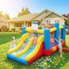 Big Bounce House for Kids 8-12 Girls/Boys Gifts, 15ft Ball Game Inflatables Bouncy House with Double Slide 3-12 Bouncy Castle with Blower, Jump House with Slide, Double Basketball Hoop view 2