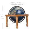 KUddYYKi World Globe Illuminated Globe with 4 Legs Wood Stand Globes Rechargeable Touch Light World Globe Led Geographic Globes Desk Decoration More Stable view 2
