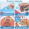 100 Christmas Gingerbread House 3D Puffy Sticker Activity Book for Toddlers Kids Reusable Christmas Stickers Gingerbread House Xmas Craft Winter Holiday Window Decals Ages 4+ Gifts Toys Supplies Favor view 3