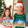 100 Christmas Gingerbread House 3D Puffy Sticker Activity Book for Toddlers Kids Reusable Christmas Stickers Gingerbread House Xmas Craft Winter Holiday Window Decals Ages 4+ Gifts Toys Supplies Favor view 4