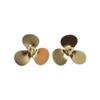 1Pair Diameter 23mm 3-Blade Paddle Tin Soldering Brass Propeller 23x2mm Positive Negative Props for RC Model Assembly Boat Ship view 1