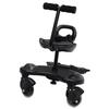 Universal Stroller Board 2 in 1 Children Rider Stroller Attachment w/Saddle Seat, Buggy Board Wheeled Pushchair Stroller w/Standing Platform & Universal Wheel, Holds Children Up to 55lbs view 4